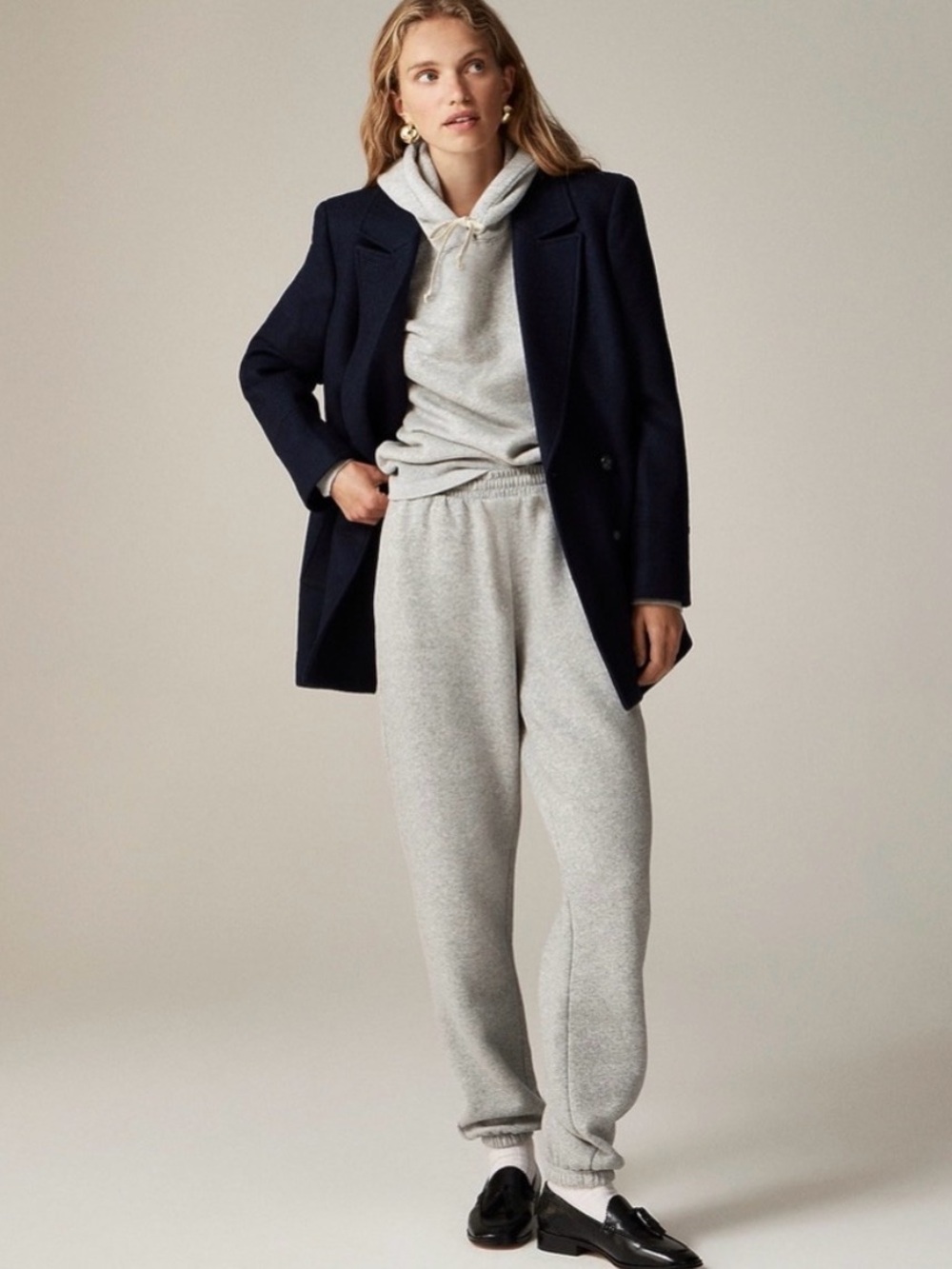 J Crew Heritage Fleece jogger gray